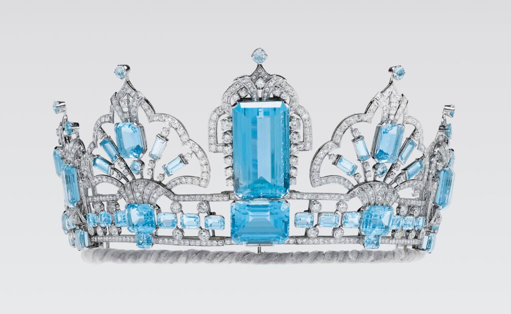Queen Elizabeth II’s Aquamarine Tiara by Garrard & Co. Ltd., 1956